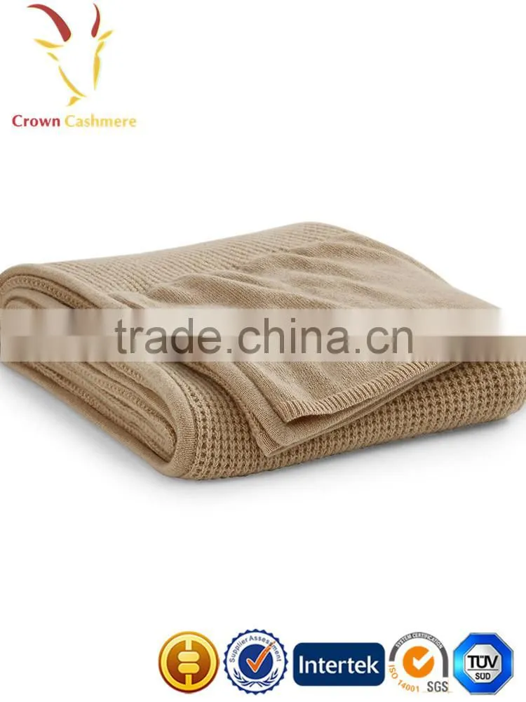 100% Kids Cashmere Knitted Wholesale Baby Throw Blankets
