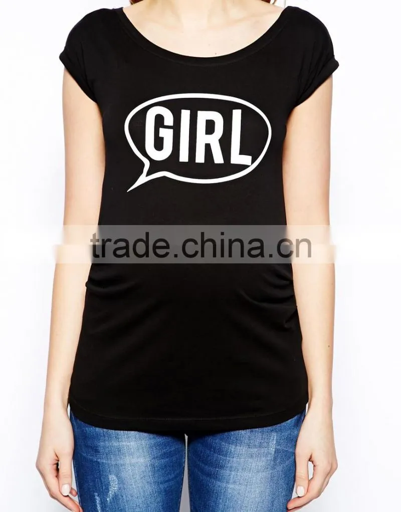 maternity shirt with speech bubble print