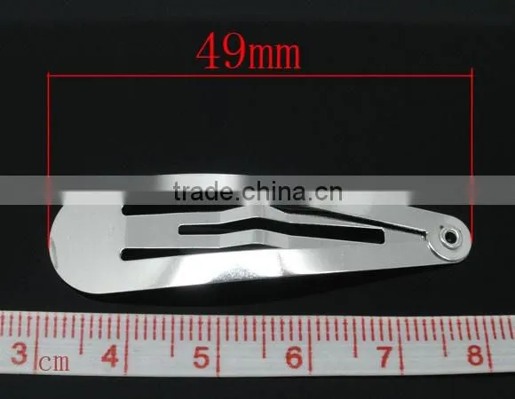 Wholesale Silver Tone Hair Clips Snaps For Kids Toddler