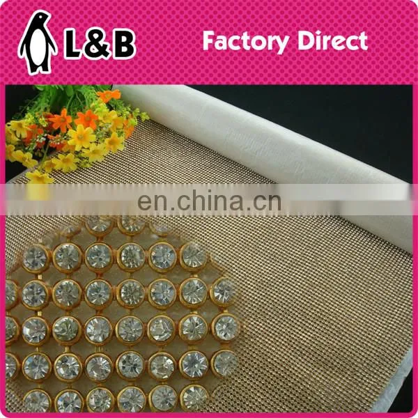 FREE SAMPLE hot fix rhinestone mesh for shoe decoration