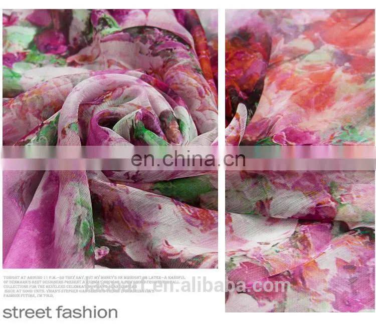 2015fashion style newest high quality silk crepe georgette digital printing scarfs(SP859L)