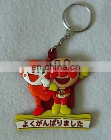 lovely custom shaped soft PVC heart shaped key chain