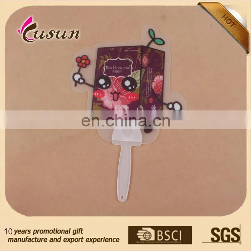 High Quality Colorful custom summer Promotional plastic hand fan