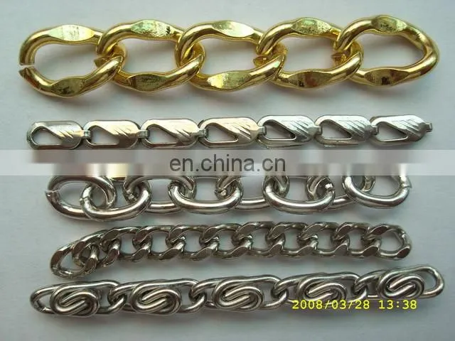 Fancy Decorative alloy chain links /Snake Metal Chain Links of Bag / Shoes/Clothing Accessory