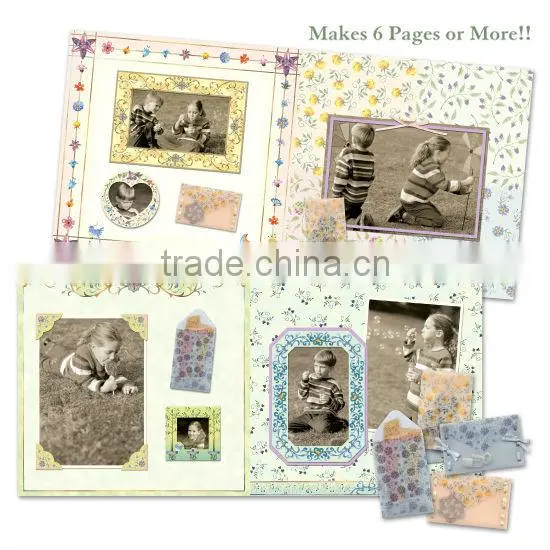 classic garden floral pattern ribbon scrapbooking