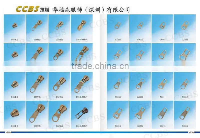 High Quality No.5 Fashion Metal Zipper Head