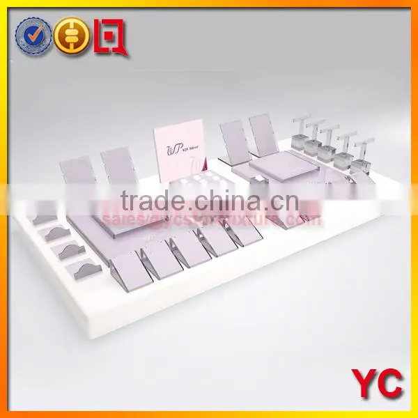 Unique acrylic counter top jewelry set display stand