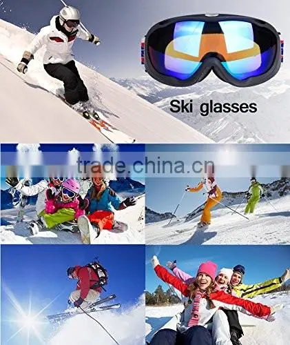 Snowmobile Snowboard Skate Bikeboard Ski Goggles with Wide Vision Anti-fog UV Cut Snow Multicolor Professional Mountain Climbing