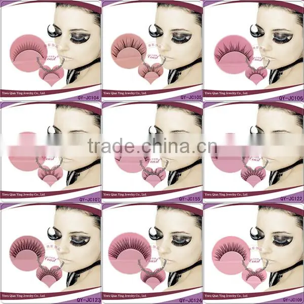 factory hot sell fiber false eyelashes with dimond for sale