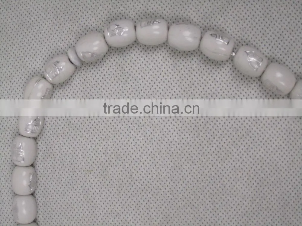 TS004 Polyester 33 white muslim tasbih islamic tasbeeh prayer beads