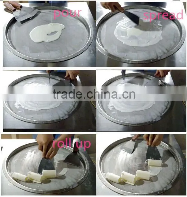 CE Approved single Flat Pan Thailand Fry Ice Cream Rolled Machine