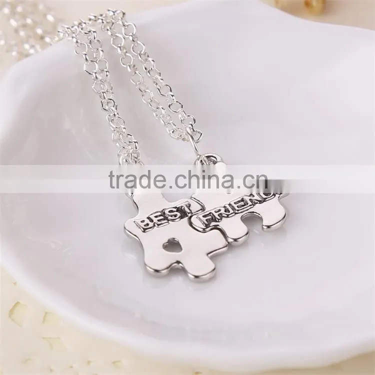 Custom jewelry Best friend puzzle necklace, new necklace 2015
