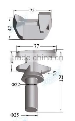 02131Truck body container lock cam and keeper