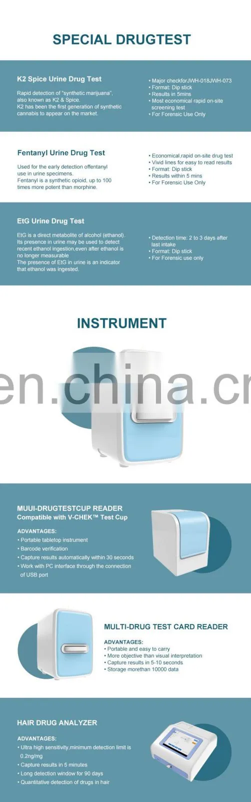 2020 Professional Lab Test Multi Panel DOA Cup Drug Test Kit