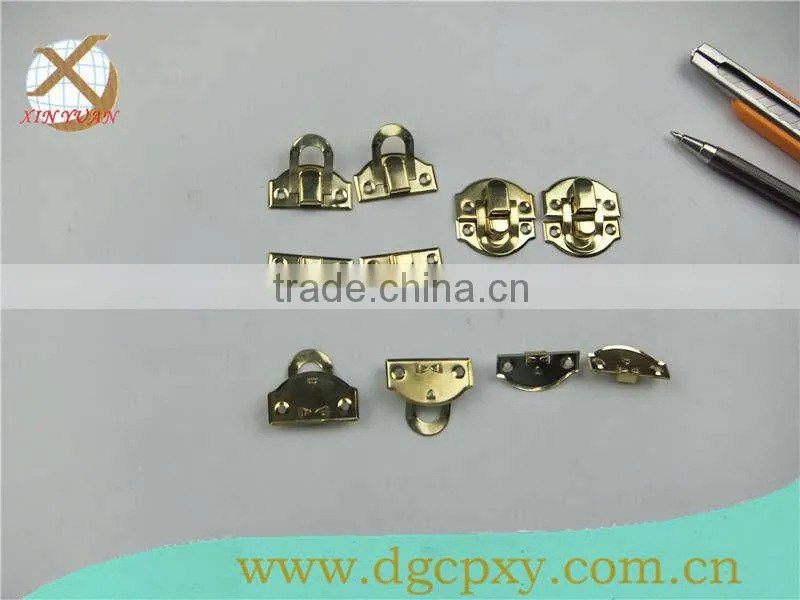 golden cosmetic box lock hardware