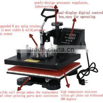 Lowest Cost Digital 4 in 1 t-shirt heat press machine