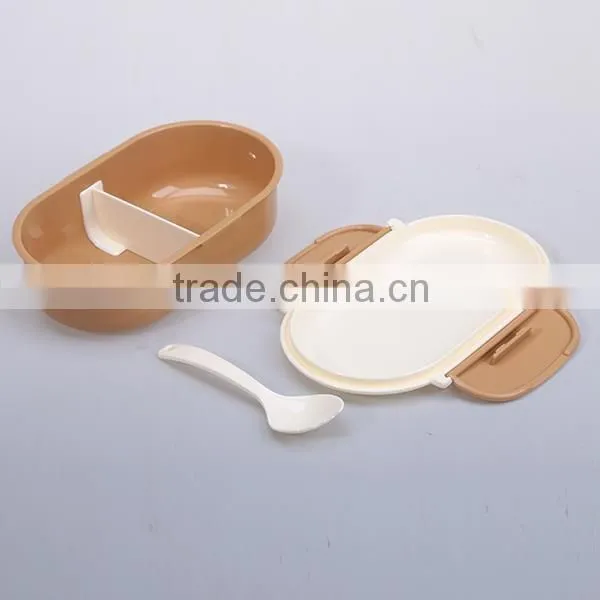 PP plastic children lunch box with spoon