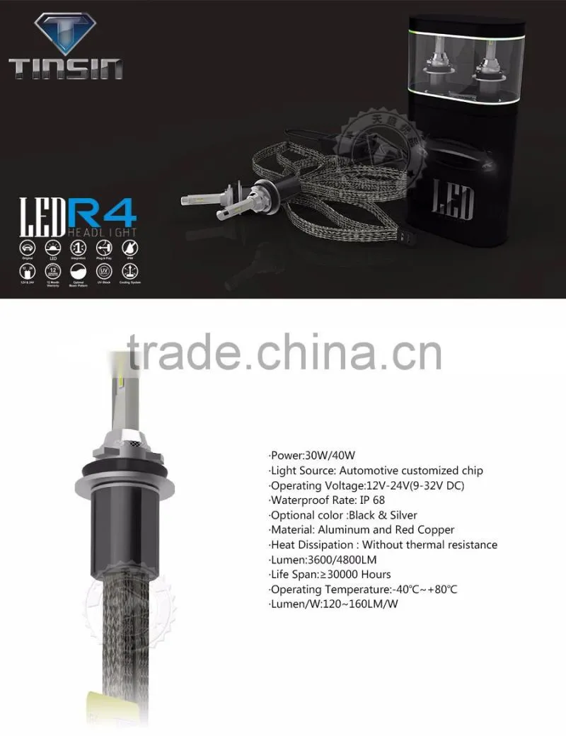 Tinsin R4 h11 5000k led, h11 led bulb, led headlight bulb h11 D1S D2S D3S D4S 880 881