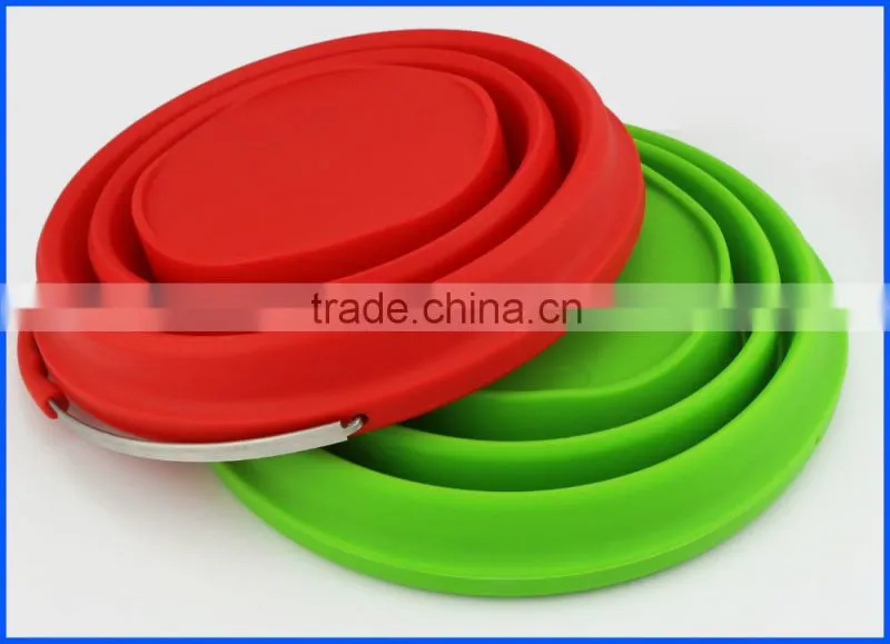 Hot Selling Silicone Rubber Collapsible Folding Ice Bucket Pail