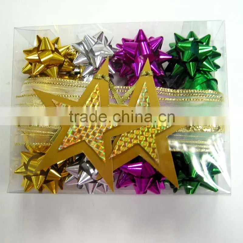 Metallic Gold Mini Star Bows/ Plastic Star Bow,Deluxe Bow