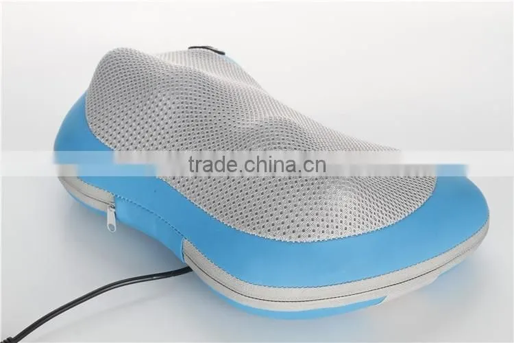 new design kneadind shiatsu massage pillow/vibration neck massage pillow with CE,RoHs certified for home/car/office