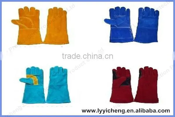 Cow split leather welding gloves