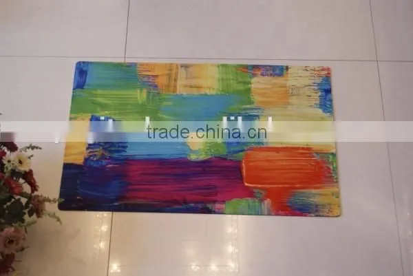 Newest microfiber printed bathroom door mat, custom size bathroom door mat