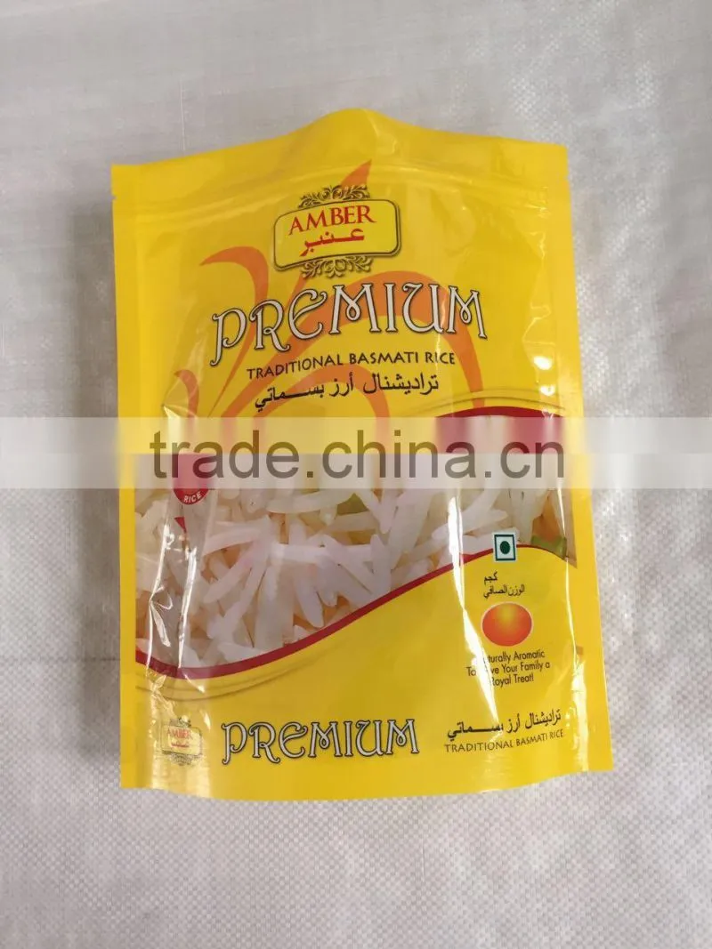 PE bag used for rice packing with zipper top