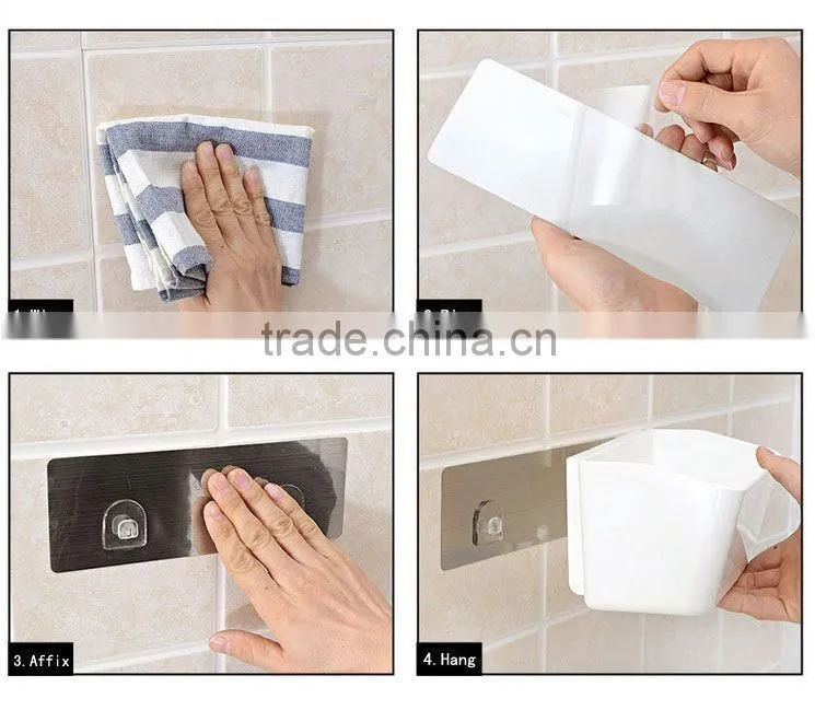 Multi-function Plastic Bathroom & Kitchen Storage Box With Super Suction