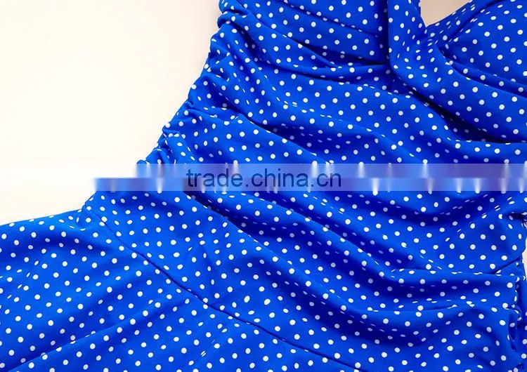 porka dot print 2016 fashion pretty one piece swimsuit lady bathing suit