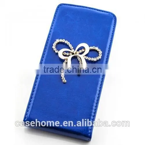 for ZTE Z819 New Luxury Bow Design Flip Wallet Style Case Bling Cover Case