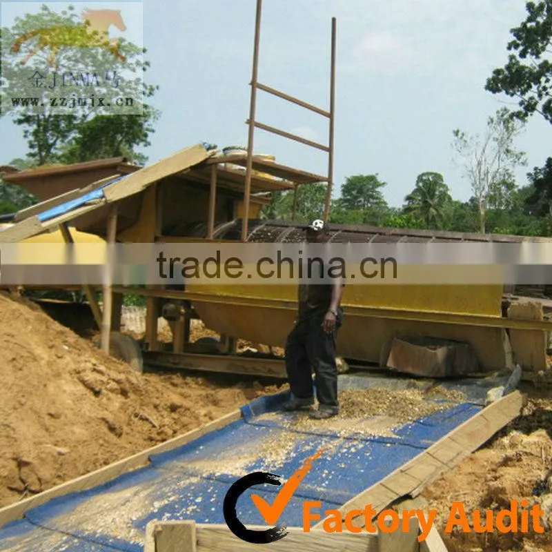Gold Wahing Trommel Screen With Sluice Box