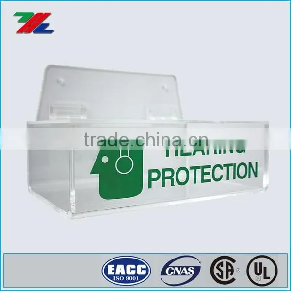 Safety Hearing Protection Ear Plug Dispensers / Acrylic Dispensers box with custom Made