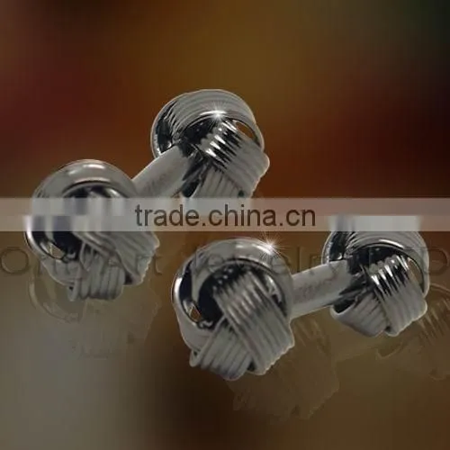 Simple design mens delicate gift handmade silk knot cufflinks
