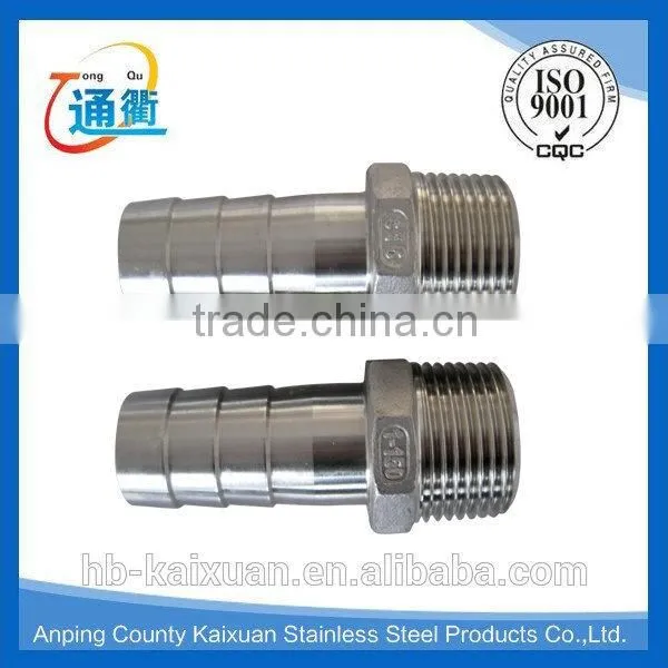 made in china casting stainless steel 304 1 inch npt hose nipple