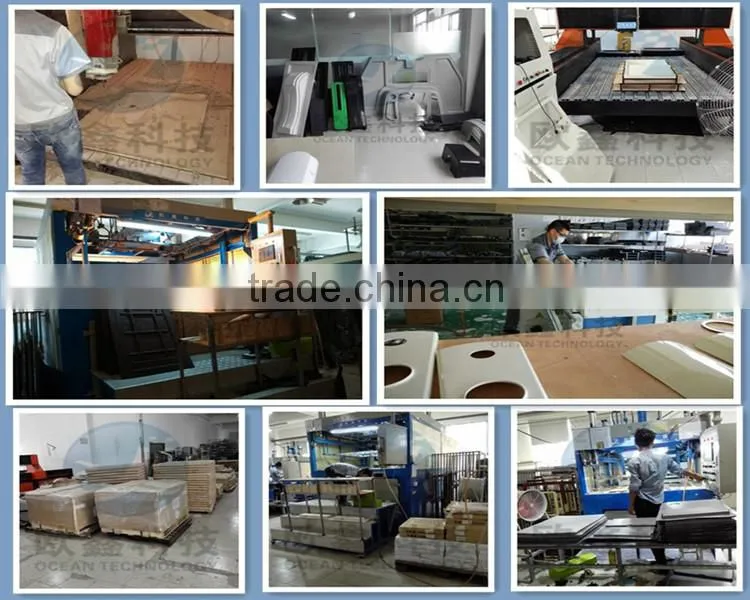 vacuum forming thick blister clear plastic cover/clamshell PVC tray