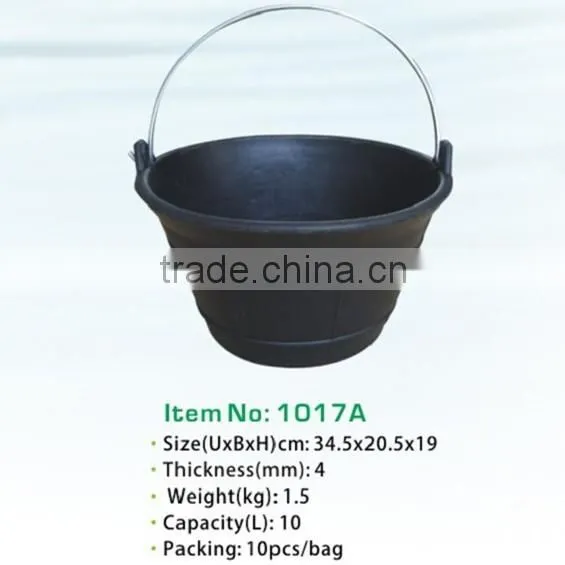 recycled rubber buckets pails,strong cement barrel