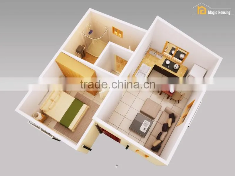 Hot sale nice appearance prefab house for sale well designed house layout