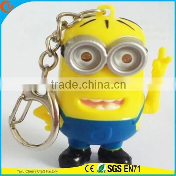 High Quality Novelty Design Animal Assorted Sound Led Keychain