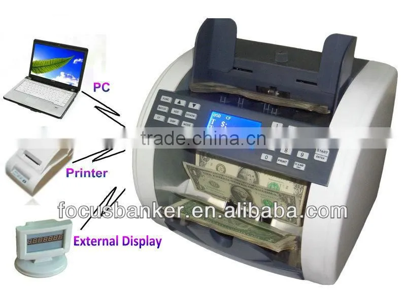( hot ! )mix value counting machine/currency counter/money detector with UV MG IR fake note detection for Barbados Dollar(BBD)