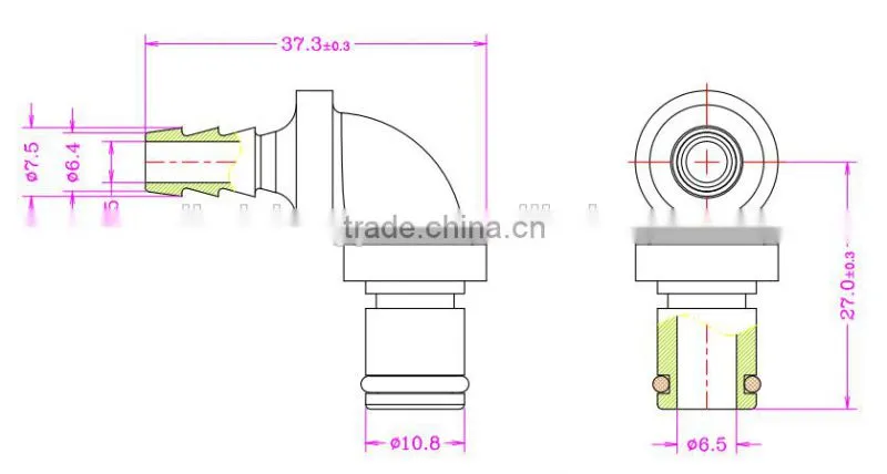 1/4" coupling IL1604HBL Male