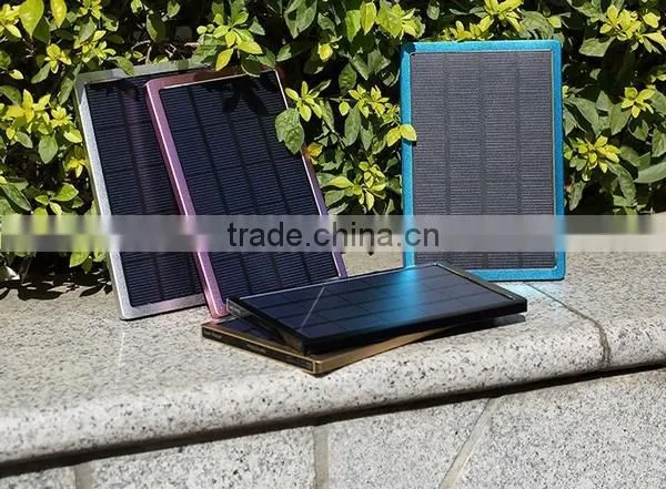 AWC608 10000mah universal solar panel slim charger tablet mobile charger solar