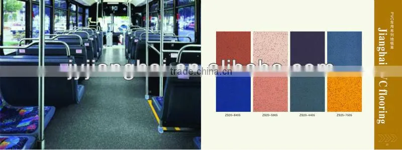 PVC waterproof flooring for bus in roll / flooring covering
