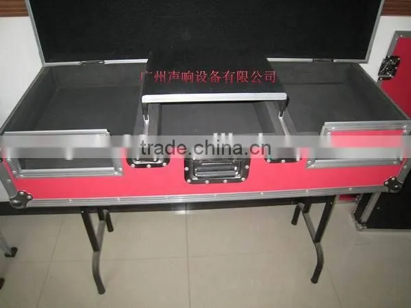 Aluminum DJ flight case with stand
