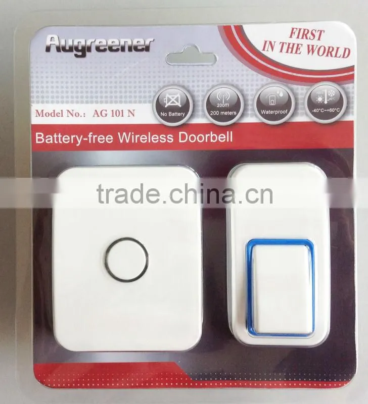 Wireless doorbell, waterproof,plug in for receiver