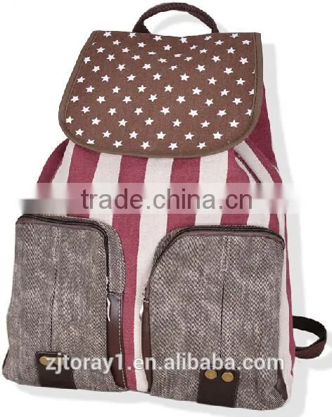 Girls Canvas Satchel Backpack Bag Satchel School Bag