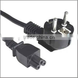 CEE 7/7 Schuko plug to IEC C5 mickey mouse female connector