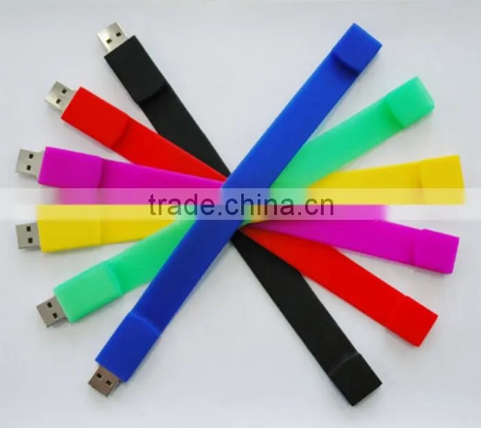 Wrist band silicon usb flash drive for promotional gift