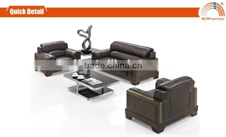 S-29 2014 best selling leather stainless steel frame office sofa