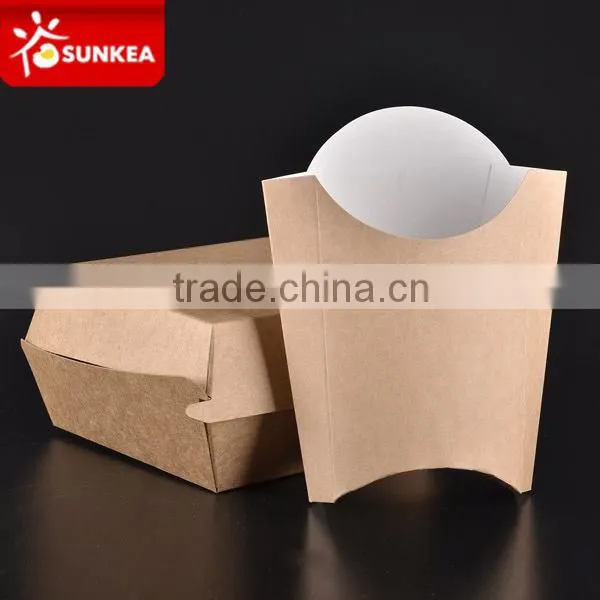 Paper clamshell box for burger